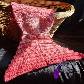 Mermaid Tail Shell Blanket - Pink Ombre
